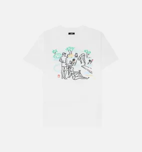 Motel Pool Short Sleeve tee Mens T-Shirt - White