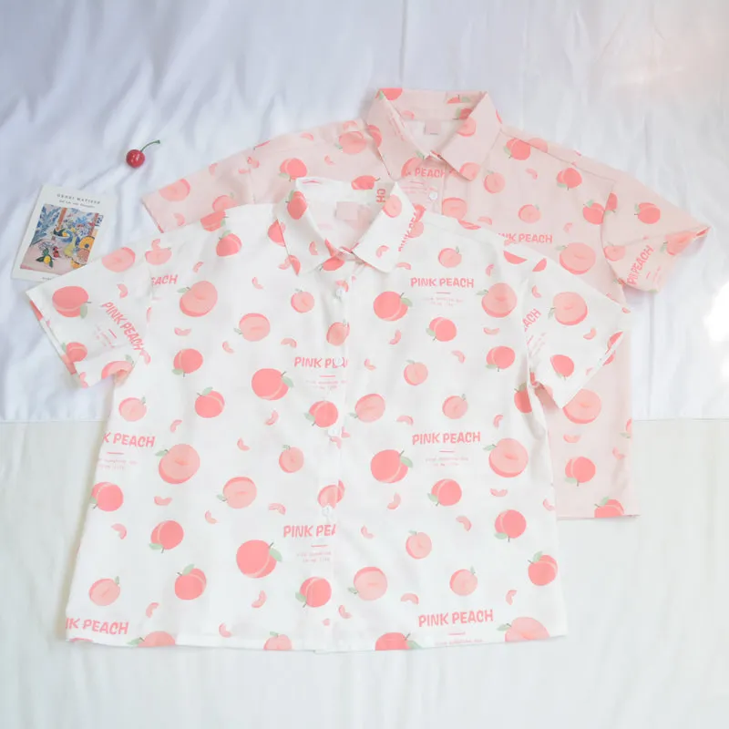 Peach Printed Shirt AD12179