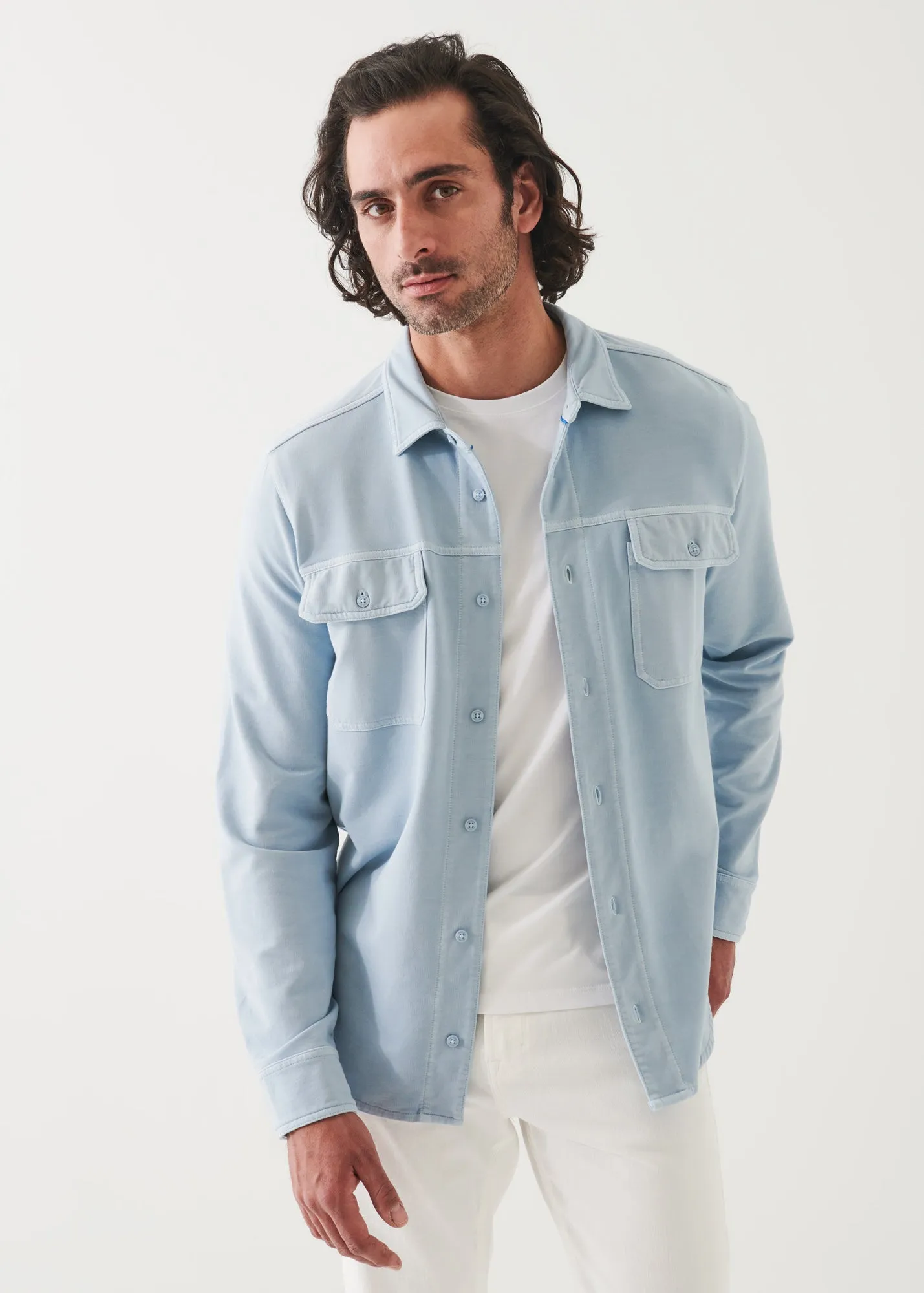 PIMA COTTON FRENCH TERRY OVERSHIRT