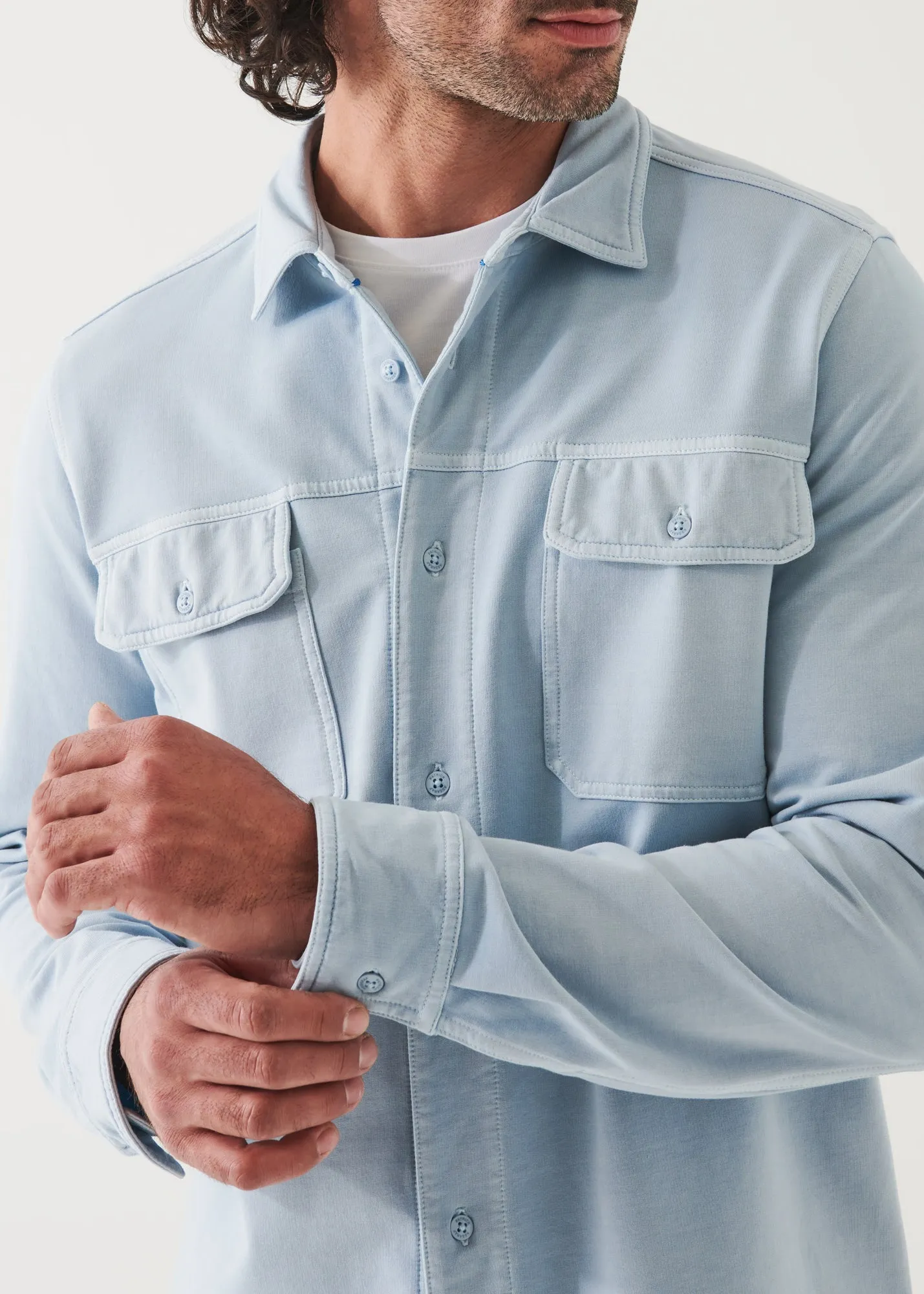 PIMA COTTON FRENCH TERRY OVERSHIRT