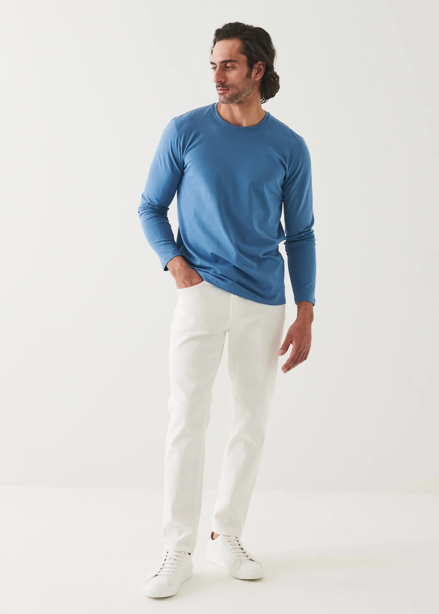 PIMA COTTON STRETCH LONG SLEEVE T-SHIRT