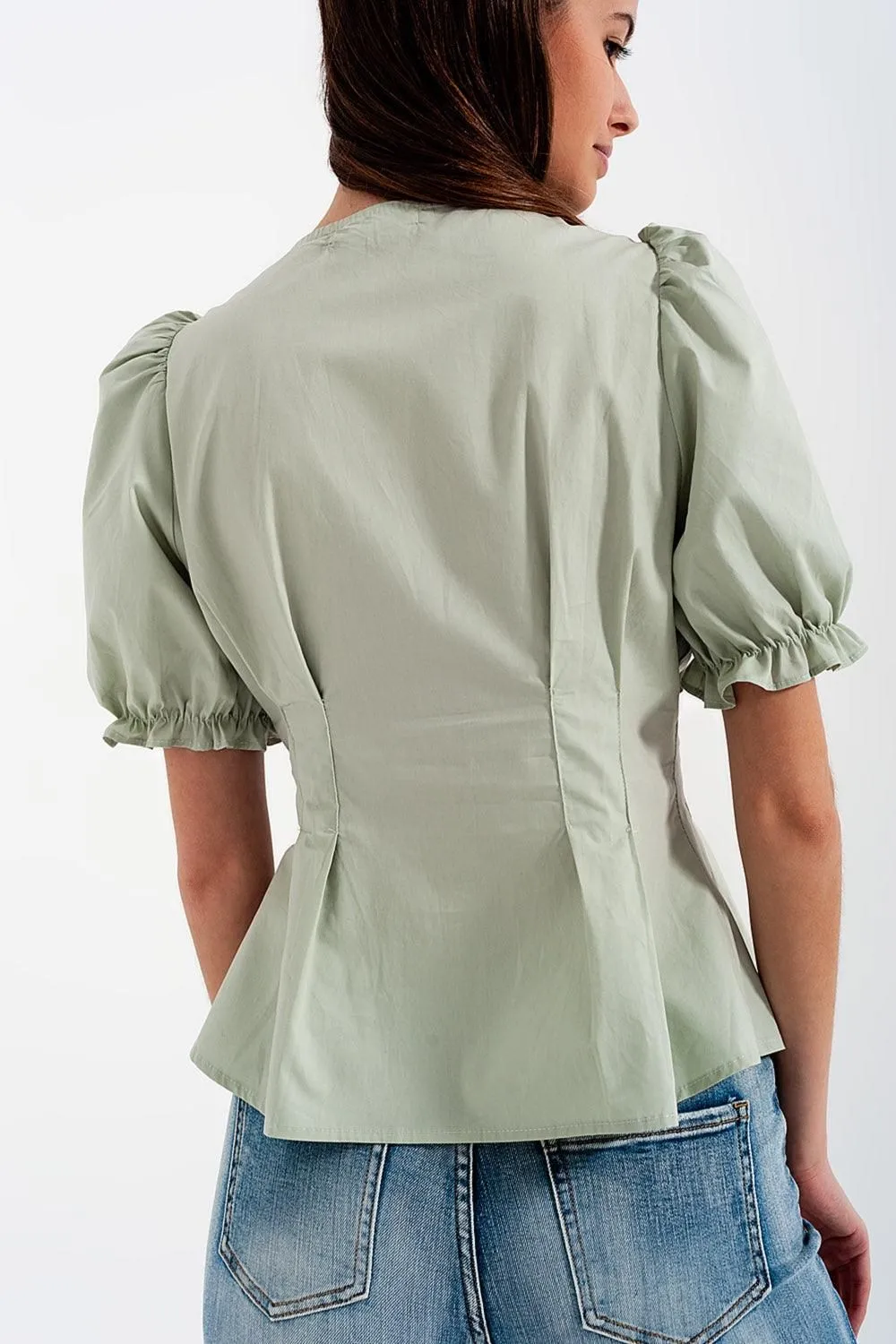 Poplin Frill Blouse