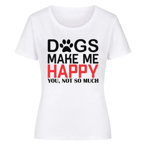 Premium Organic Shirt Women Frontdruck / Dogs make me Happy