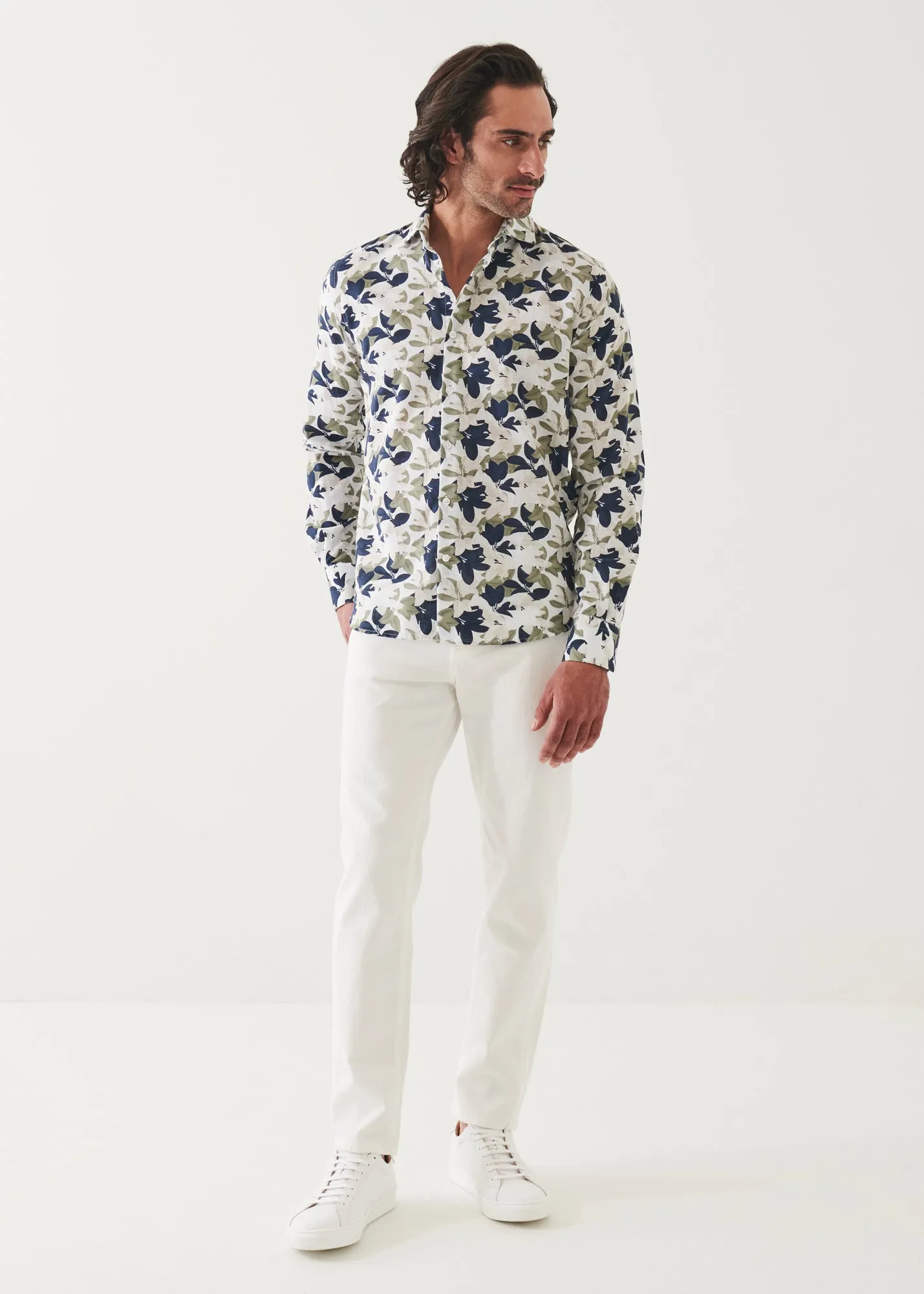 PRINTED COTTON LONG SLEEVE SHIRT