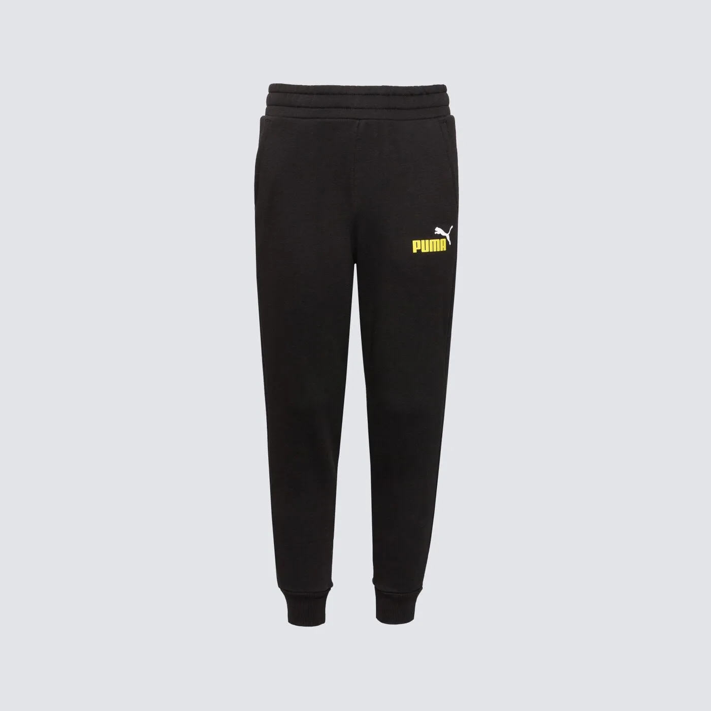 PUMA JUNIOR'S ESSENTIAL 2-COLOR FLC BLACK PANTS