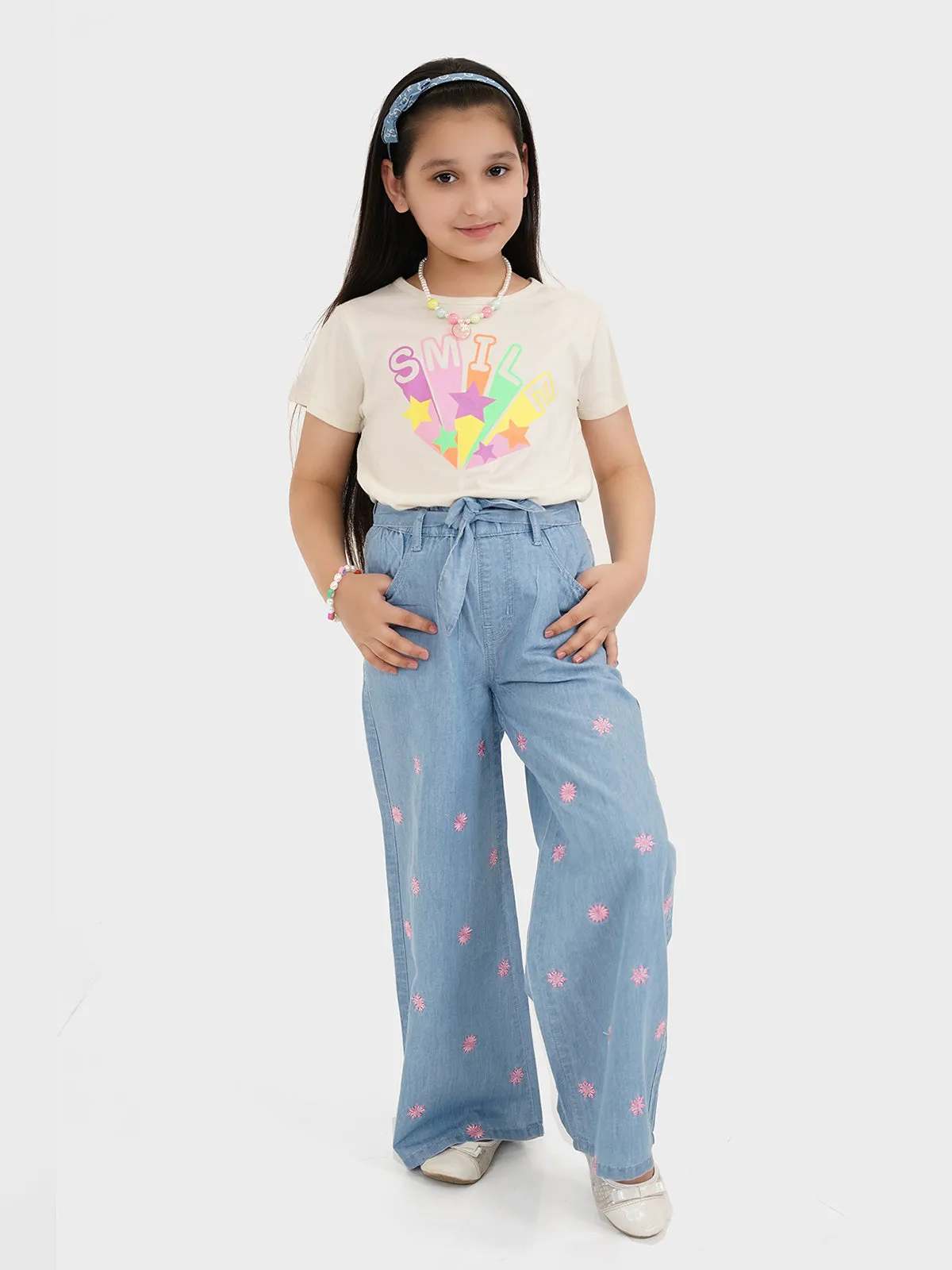 "AROHA" Embroidered Denim Jeans