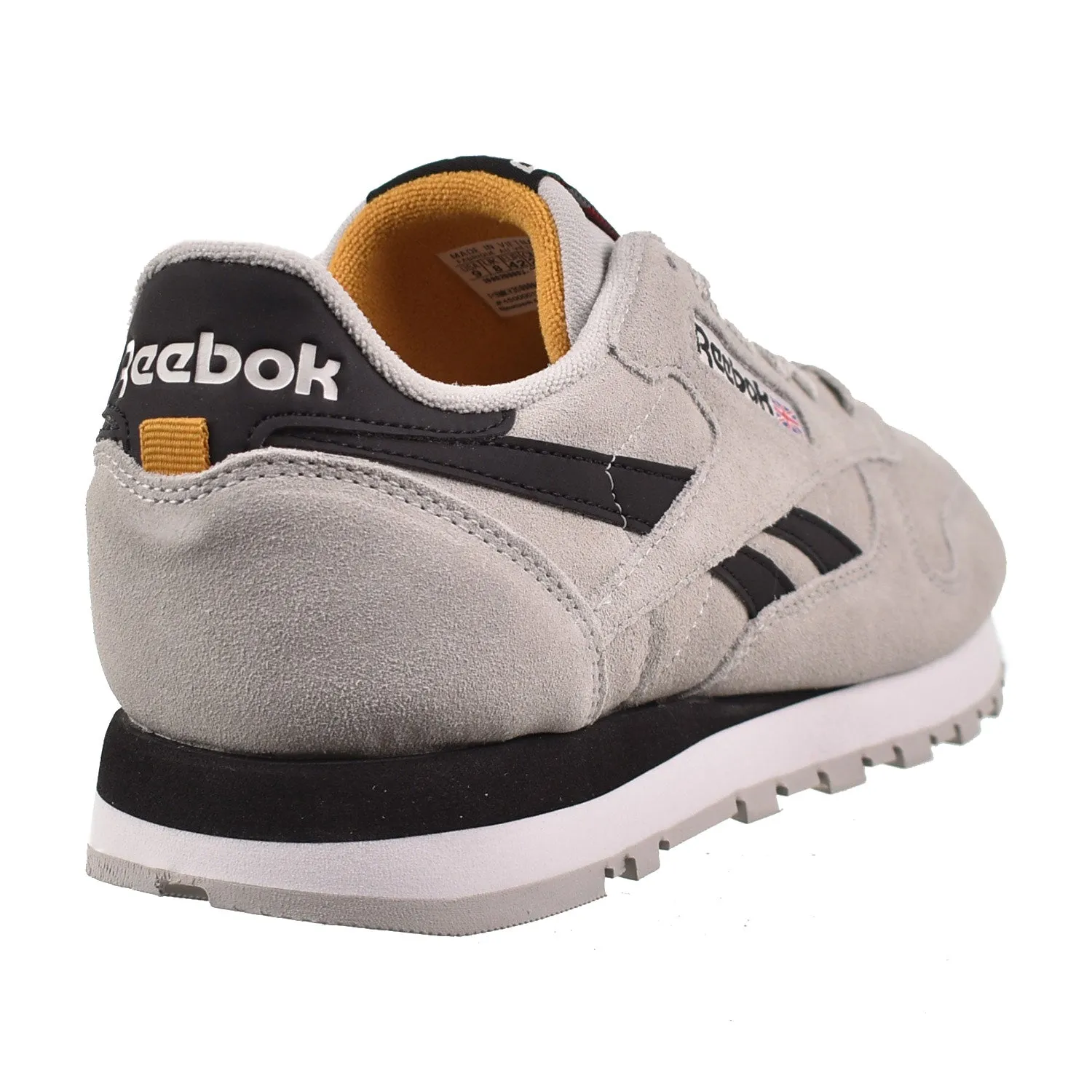 Reebok Classic Leather Men's Shoes Steely Fog-Core Black-Retro Gold