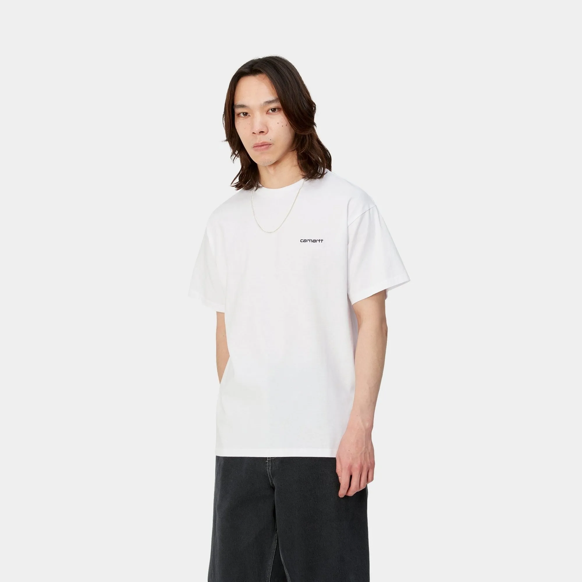 Script Embroidery T-Shirt | White