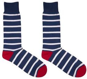 Socks by Simply Southern - Stripped Blue and Red