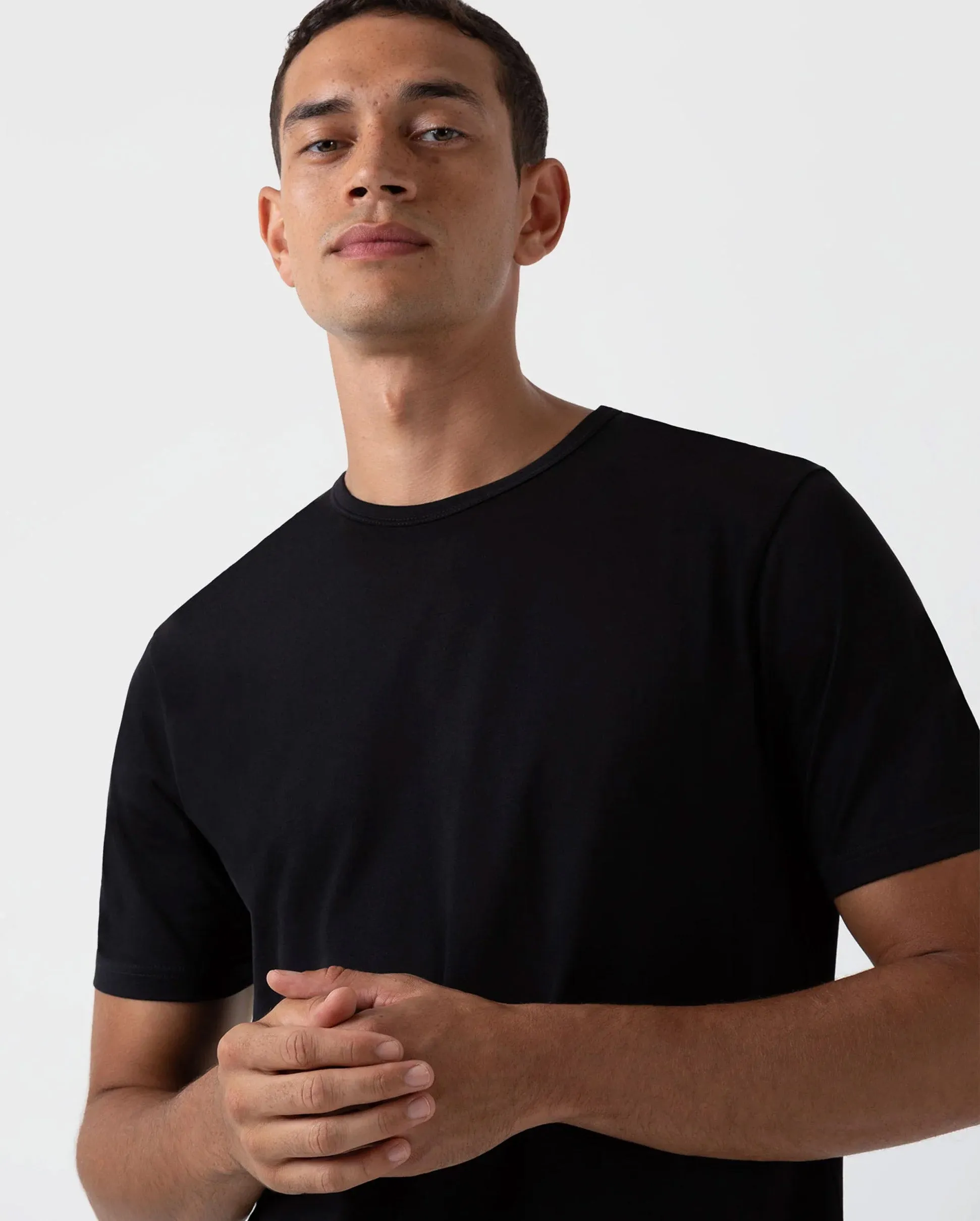 S/S CREW NECK T-SHIRT / BLACK