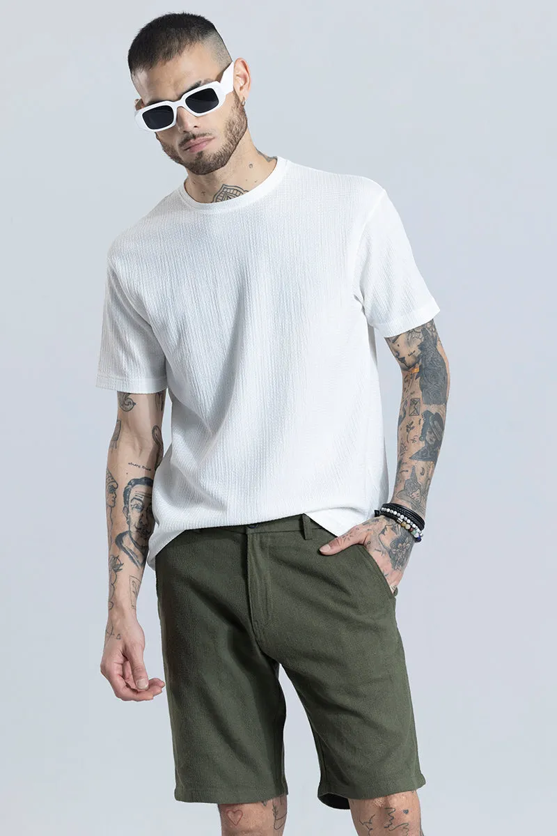 Tactile White Textured T-Shirt