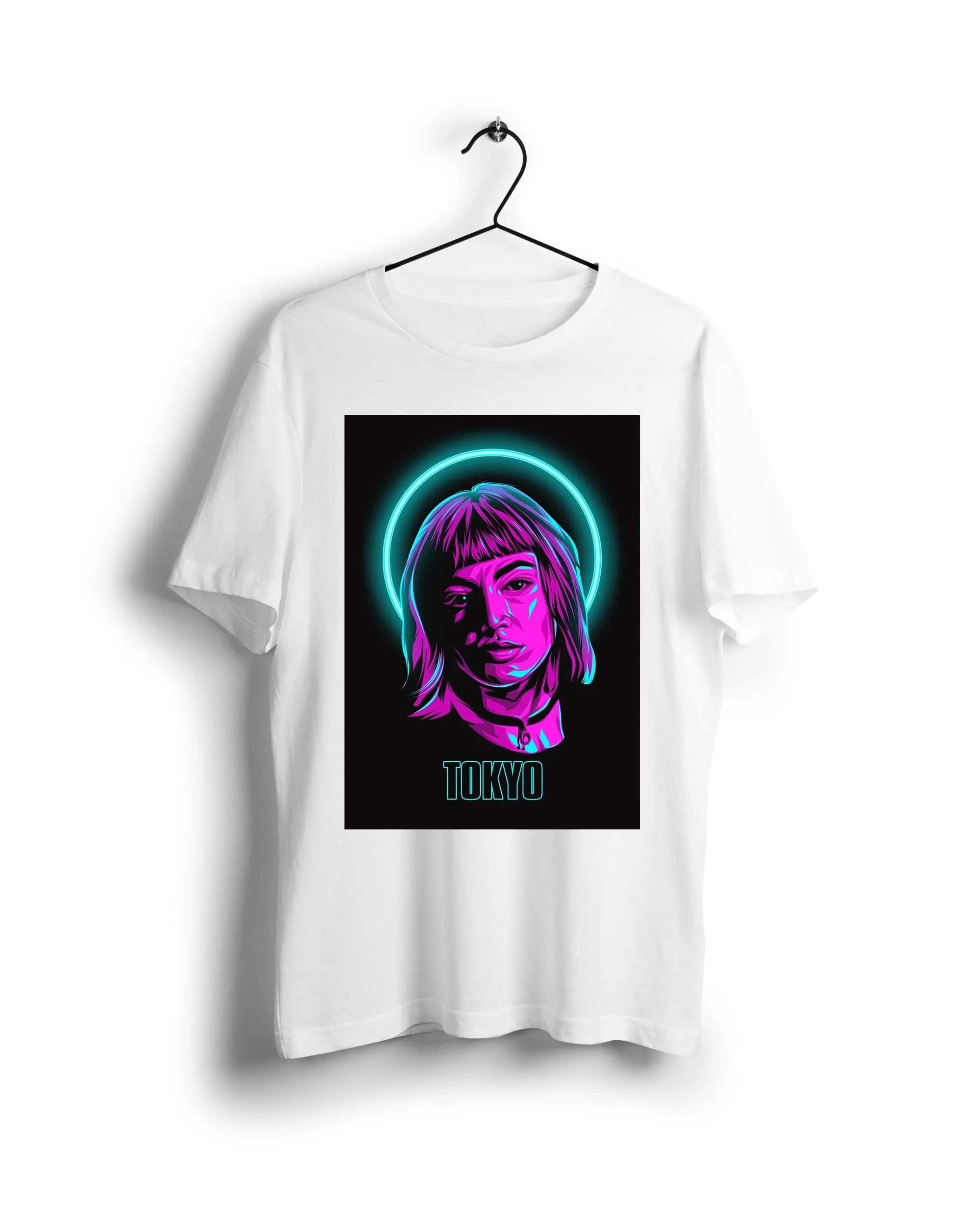 Tokyo Neon  La Casa De Papel X Ravin X Hippo - Digital Graphics Basic T-shirt White