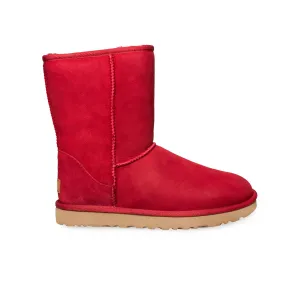 UGG Womens Classic Short II Boots in Kiss Red - Stylish and Cozy Footwear for Comfort and Fashion