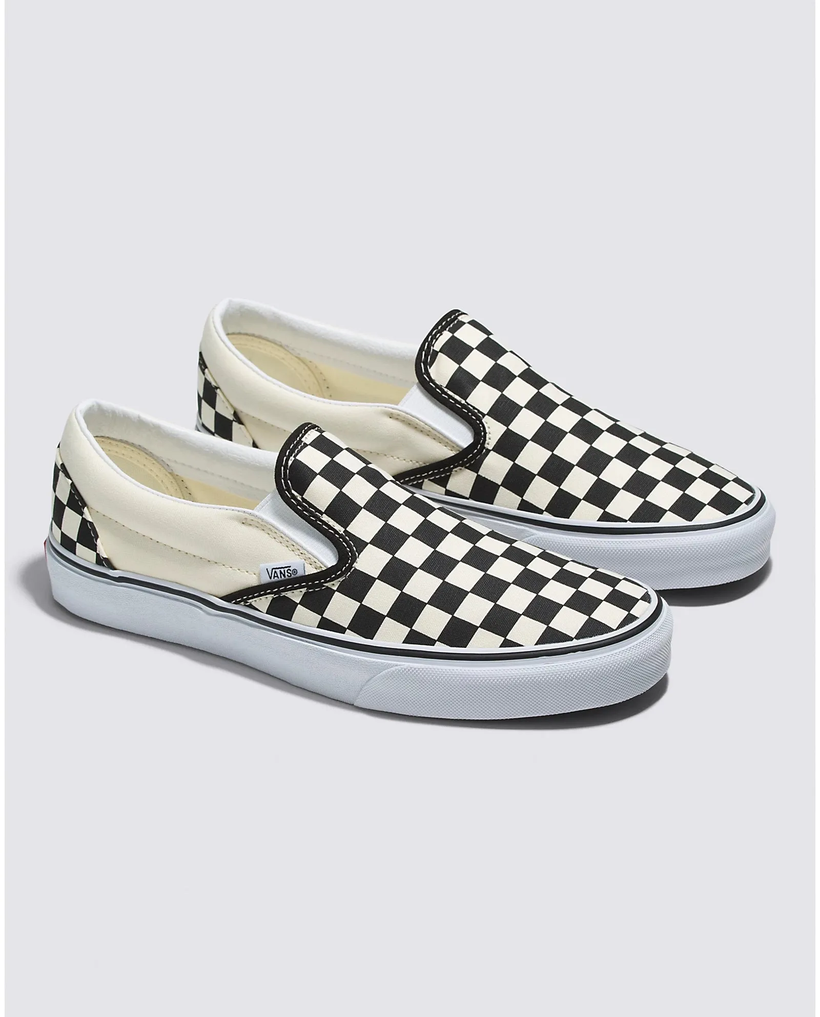 VANS UNISEX Classic Slip-On Checkerboard Shoe (Black/Off White)