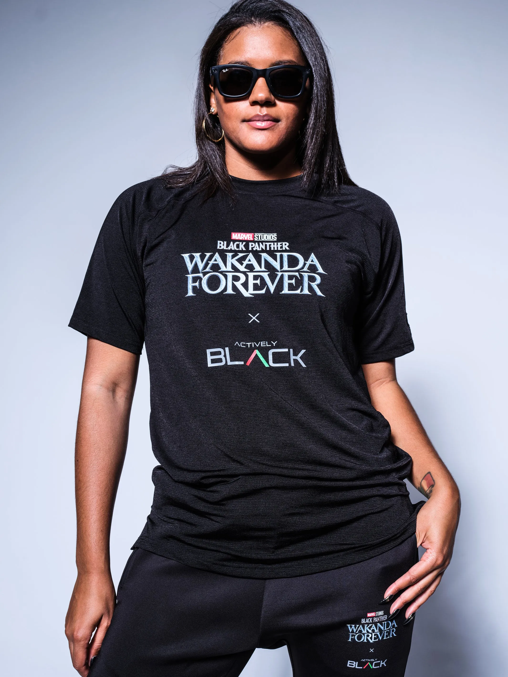 Wakanda Forever x Actively Black Merch Shirt