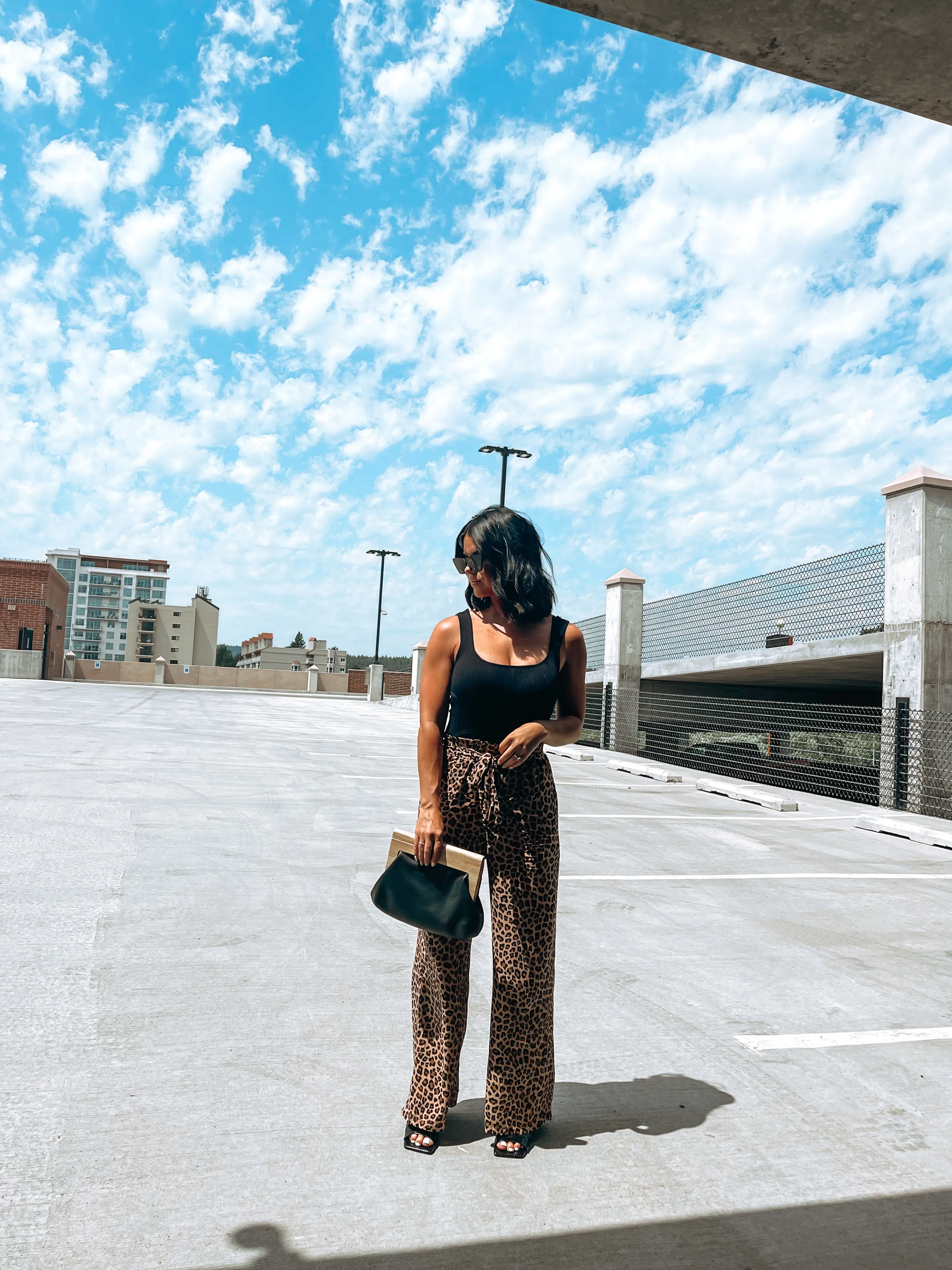 Wide Leg Leopard Pants