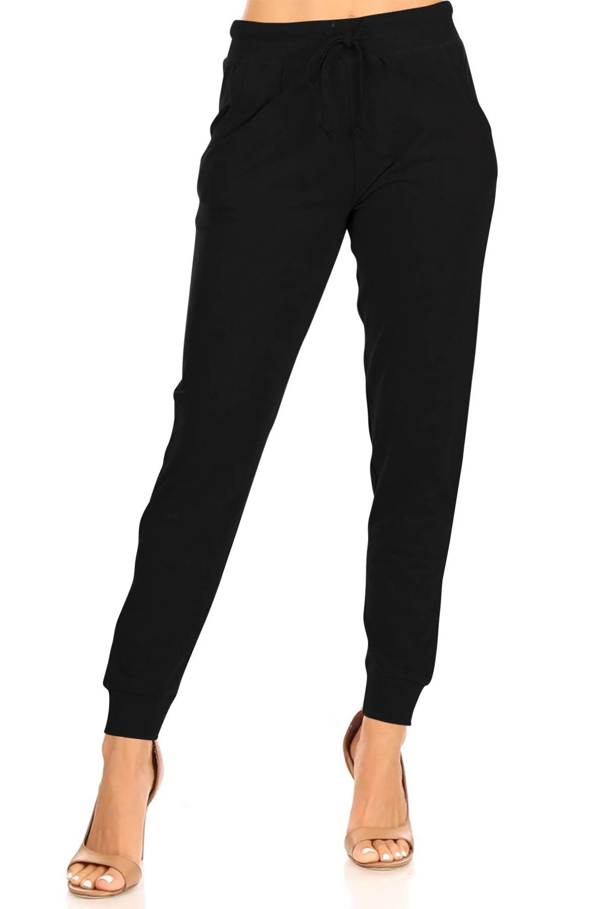 Women's Casual Drawstring Solid Jogger Pants