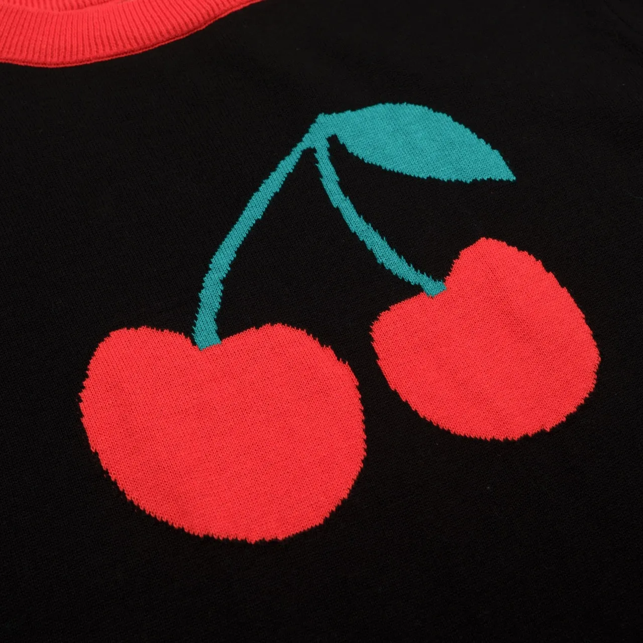 Women's vintage black cherry knit T-shirt